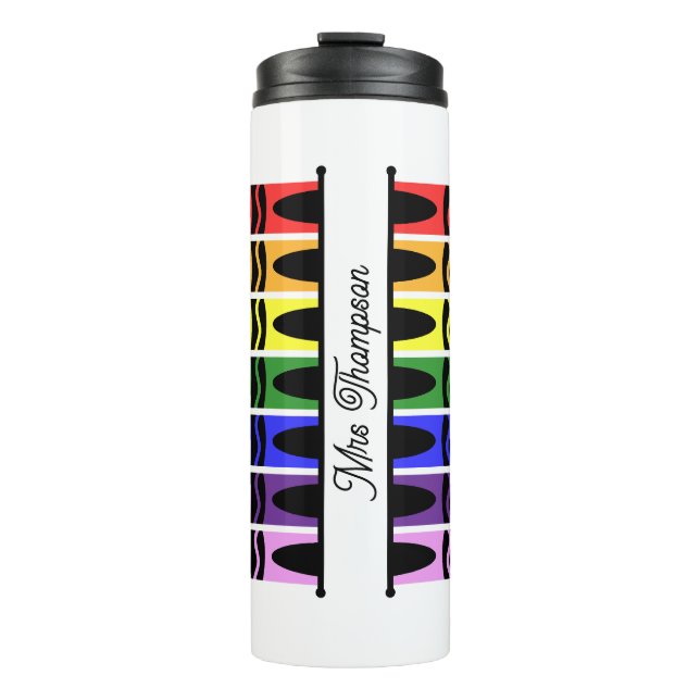 Custom Teacher Name Appreciation Gift End of Year Thermal Tumbler (Front)