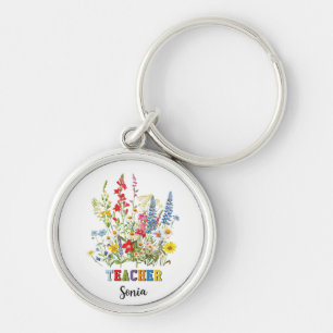 Custom teacher name,teacher name,Personalised Gift Key Ring