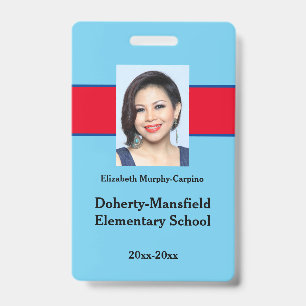 Custom Teacher Photo ID Badge –  School Security