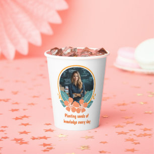Custom Teacher Photo Paper Cup