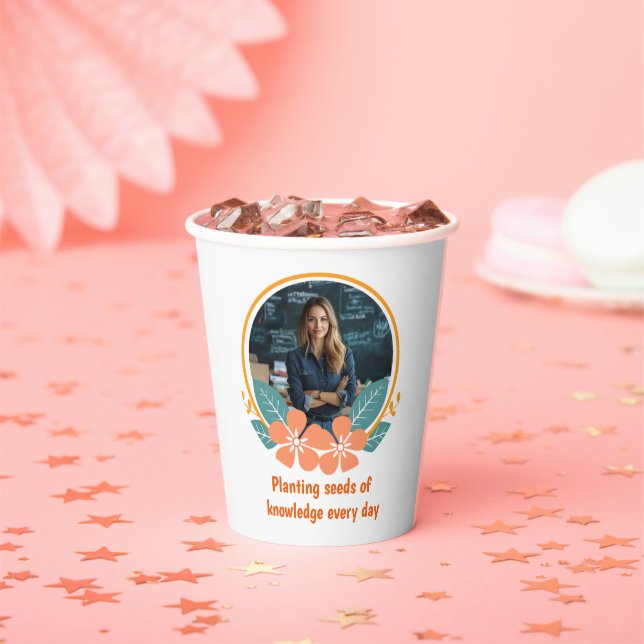 Custom Teacher Photo Paper Cup (Insitu)