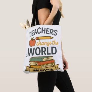 Custom Teacher Quote Design – Editable Text Tote Bag