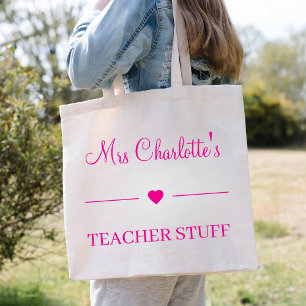 Custom Teacher Teacher Stuff Personalised Teacher Tote Bag