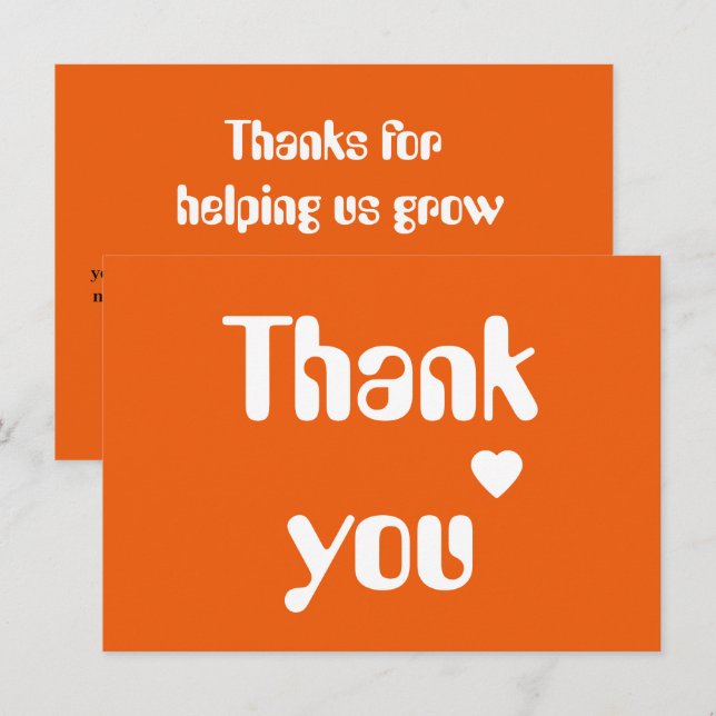 Custom Teacher Thank You Card (Front/Back)