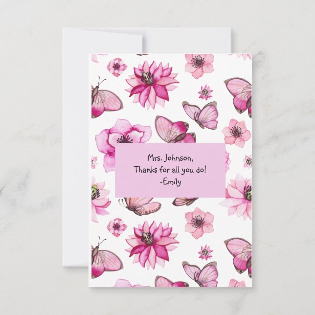 Custom Teacher Thank You For Helping Us Grow (Back)