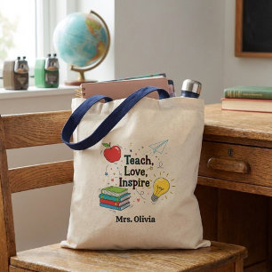 Custom Teacher Tote Bag Personalised Teacher Work 