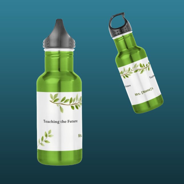 Custom Teaching the Future Green Branch  532 Ml Water Bottle (Creator Uploaded)