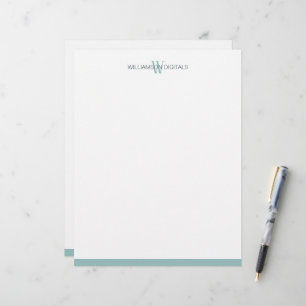 Custom Teal Letterhead