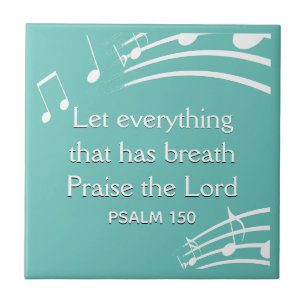 Custom Teal MUSIC NOTES  Tile