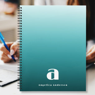 Custom Teal Personal Notebook