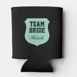 Custom Team Bride can coolers for wedding party