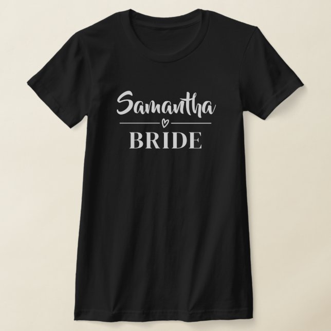 Custom Team Bride T shirts, Bachelorette Retro  T-Shirt (Laydown)
