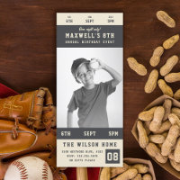 Custom Team Colours Sporting Event Ticket Birthday