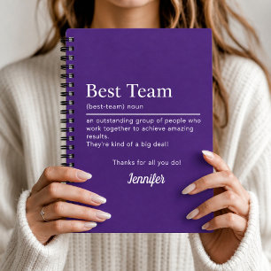 Custom Team Corporate Staff Appreciation Employee Notebook