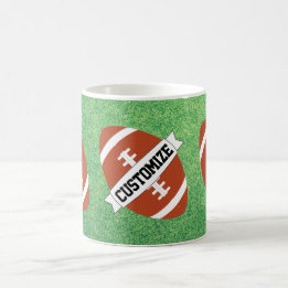 Custom Team Name Football Fan or Coach Coffee Mug