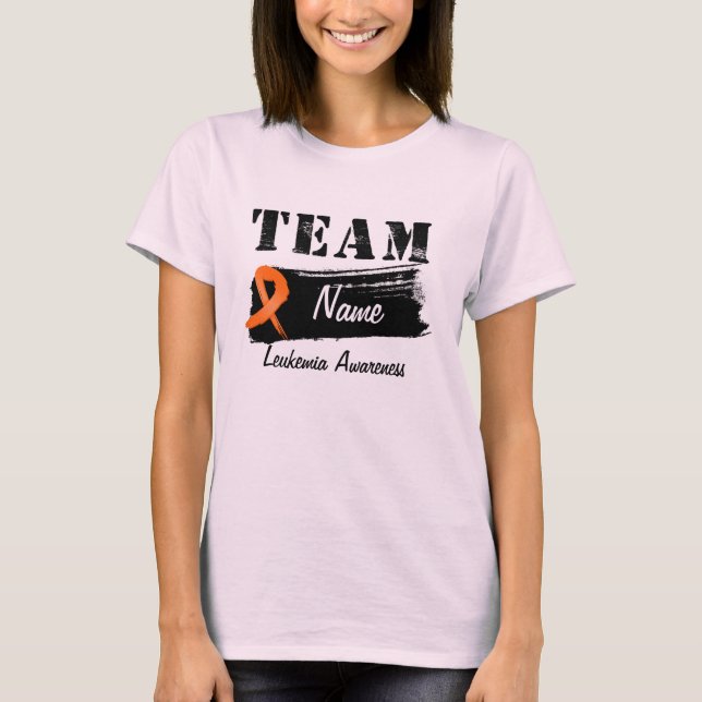 Custom Team Name - Leukaemia T-Shirt (Front)