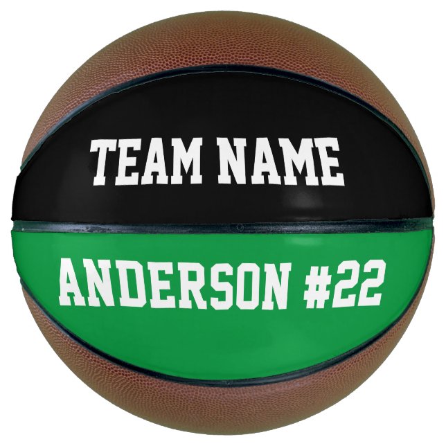 Custom Team Name, Player Name, Number and Colour Basketball (Front)