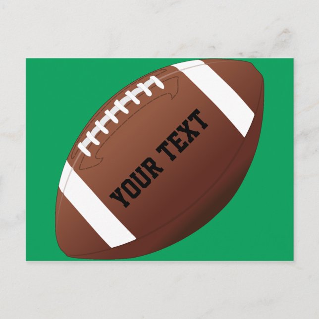 Custom Team Name / Text American Football Postcard (Front)