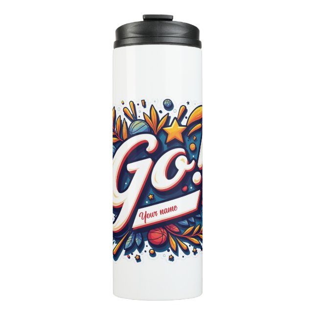 Custom Team Pride Mascot Thermal Tumbler (Front)