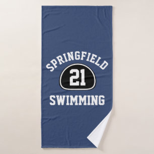Custom Team Pride Team Name and Number/Class Year Bath Towel