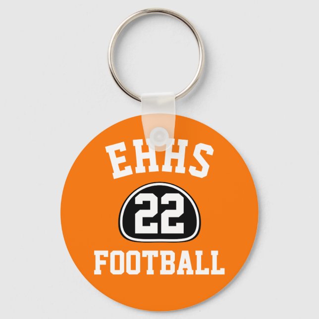 Custom Team Pride Team Name and Number/Class Year Key Ring (Front)