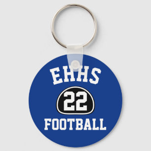 Custom Team Pride Team Name and Number/Class Year Key Ring