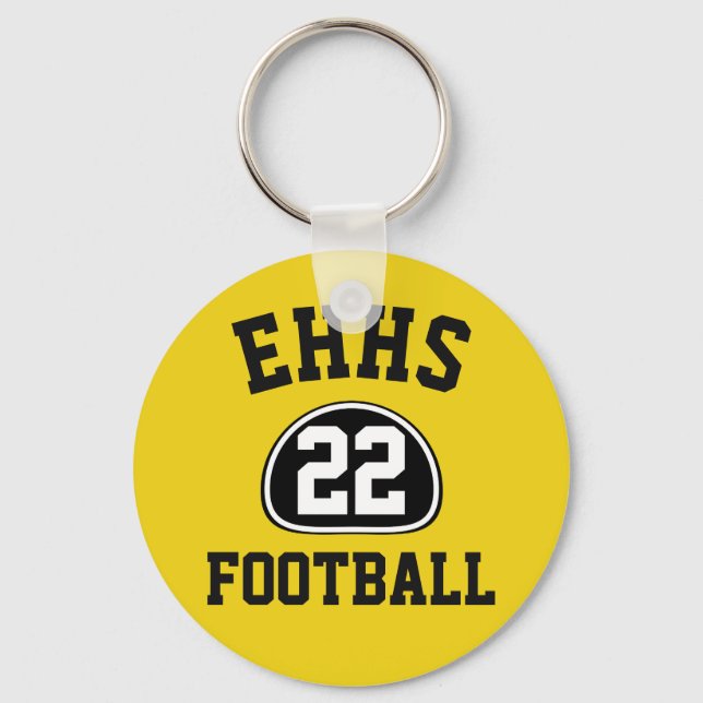 Custom Team Pride Team Name and Number/Class Year Key Ring (Front)