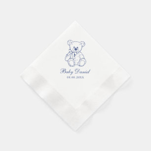 Custom Teddy Bear Baby Shower Napkin