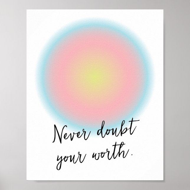 Custom Teen Girl Positive Inspirational Quote Poster (Front)