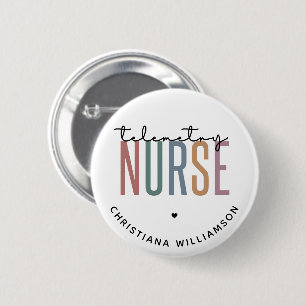 Custom Telemetry nurse Telemetry Nursing Gifts 6 Cm Round Badge