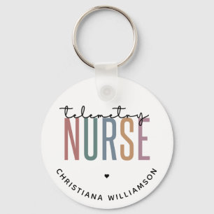 Custom Telemetry nurse Telemetry Nursing Gifts Key Ring