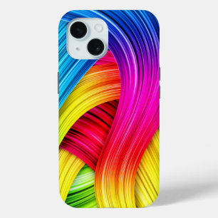 Custom Template Abstract Wavy Pattern iPhone 15 Case