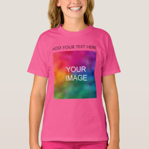 Custom Template Add Your Photo Text Image Girls T-Shirt