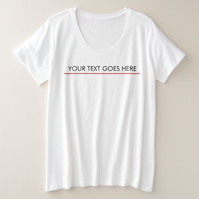 Custom Template Add Your Text Photo Here Women's Plus Size T-Shirt (Design Front)