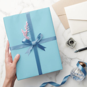 Custom Template Blank Solid Colour Robin Egg Blue Wrapping Paper