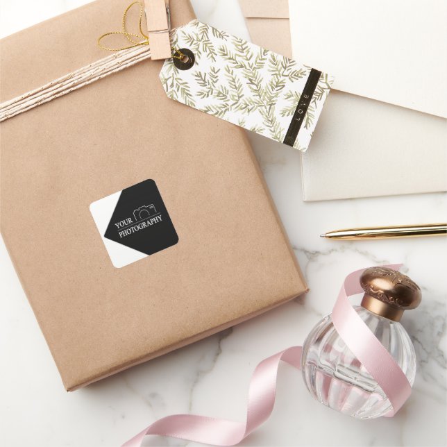 Custom Template Business Company Create Your Own Square Sticker (Gifting)