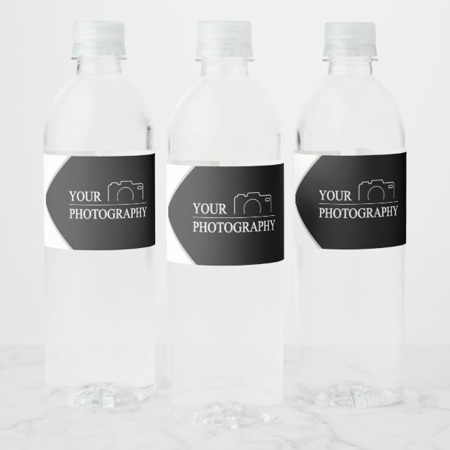 Custom Template Business Company Create Your Own Water Bottle Label (Bottles)