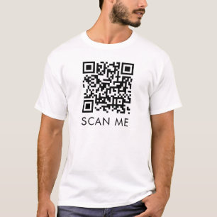 Custom Template Men's Modern Scan Me QR Code T-Shirt