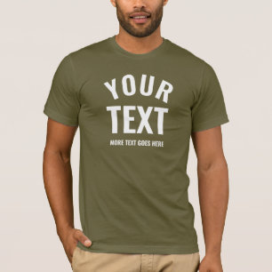 Custom Template Modern Army Green Mens Best T-Shirt
