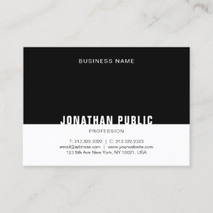 Custom Template Modern Black And White Elegant Business Card