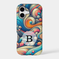 Custom Template Psychedelic Wavy Print