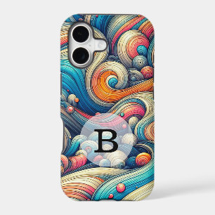 Custom Template Psychedelic Wavy Print