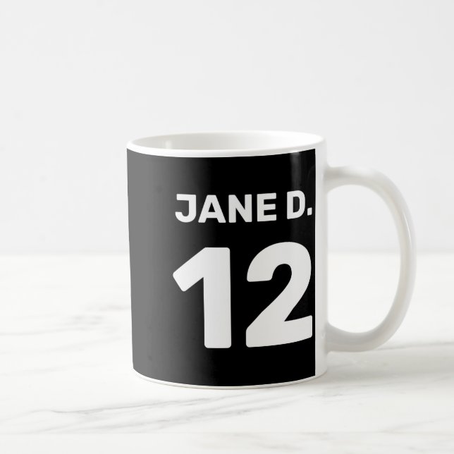 Custom Template Team Attire Front Back Design T Sh Coffee Mug (Right)