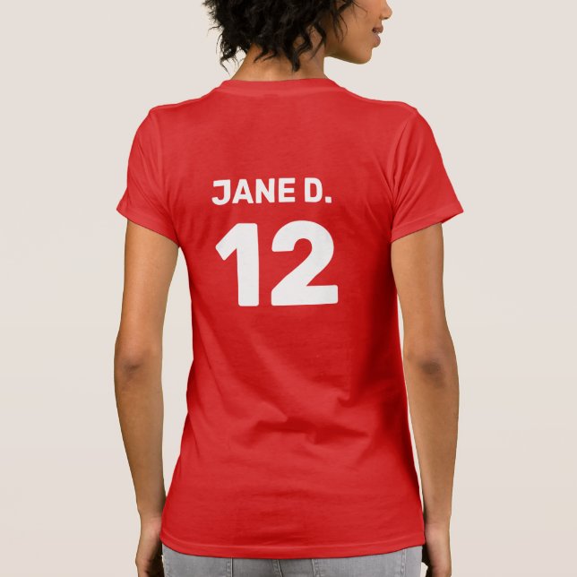 Custom template team attire (front & back design)  T-Shirt (Back)