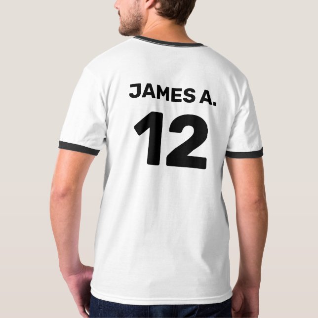 Custom template team attire (front & back design) T-Shirt (Back)