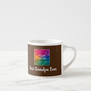 Custom Template Typography Brown Best Grandpa Ever Espresso Cup
