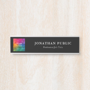 Custom Template Your Business Company Logo Here Door Sign