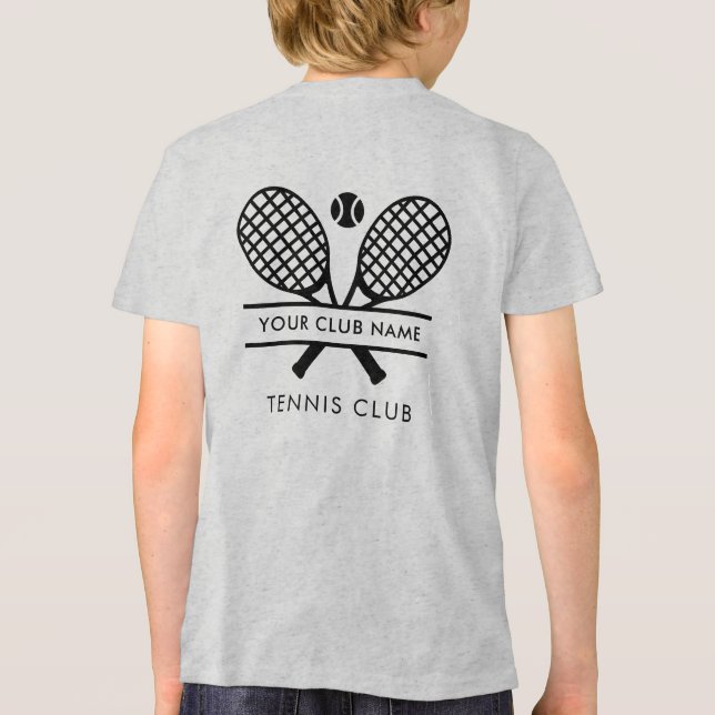 Custom Tennis Club Name Team Players Matching Tri-Blend Shirt (Back)