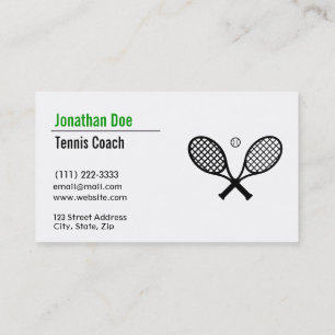 Custom Tennis Coach Business Card