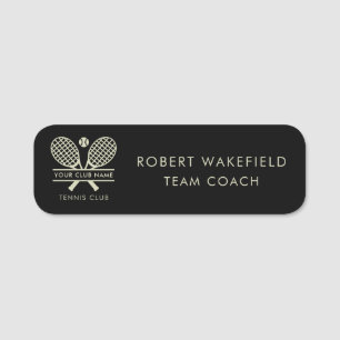 Custom Tennis Country Club Coach Magnetic Name Tag